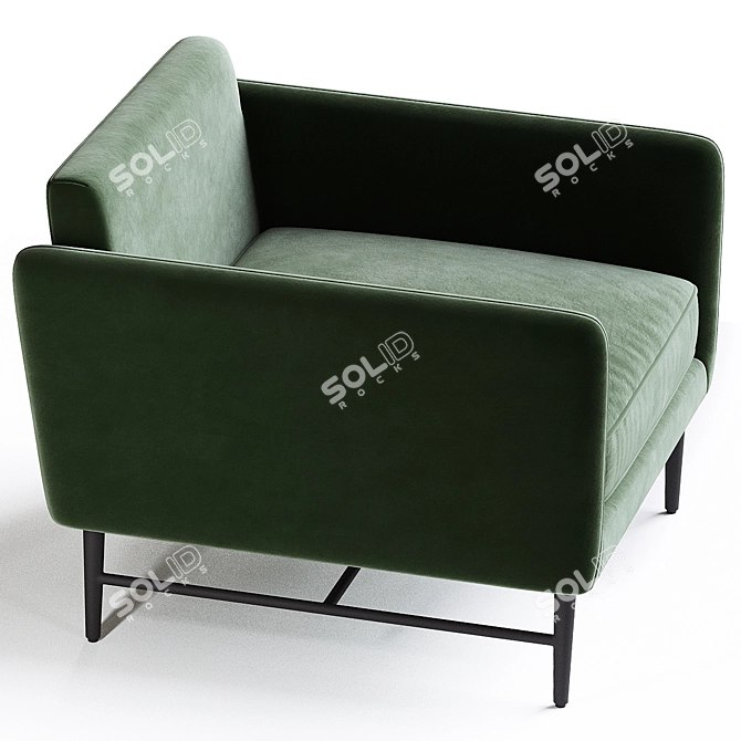 Modern Delaney Chair Altro Snow 3D model image 3
