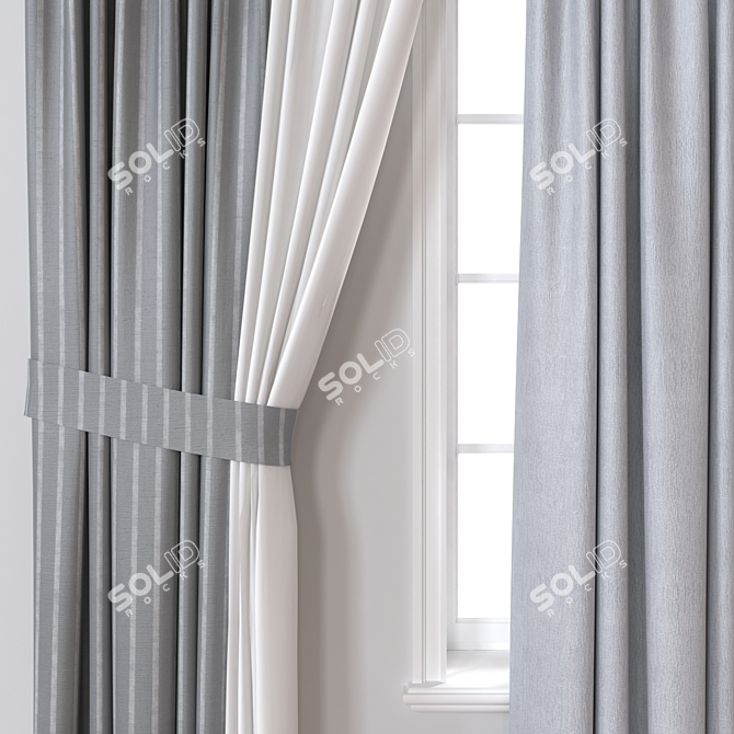 3D Curtain Model, Vray Corona 3D model image 2