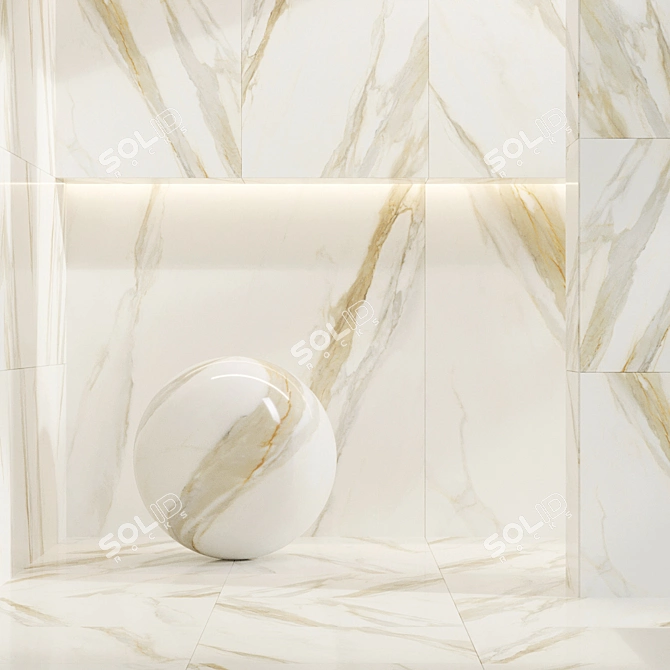 Marble BUNDLE: Calacatta Gold & Carrara White 3D model image 5