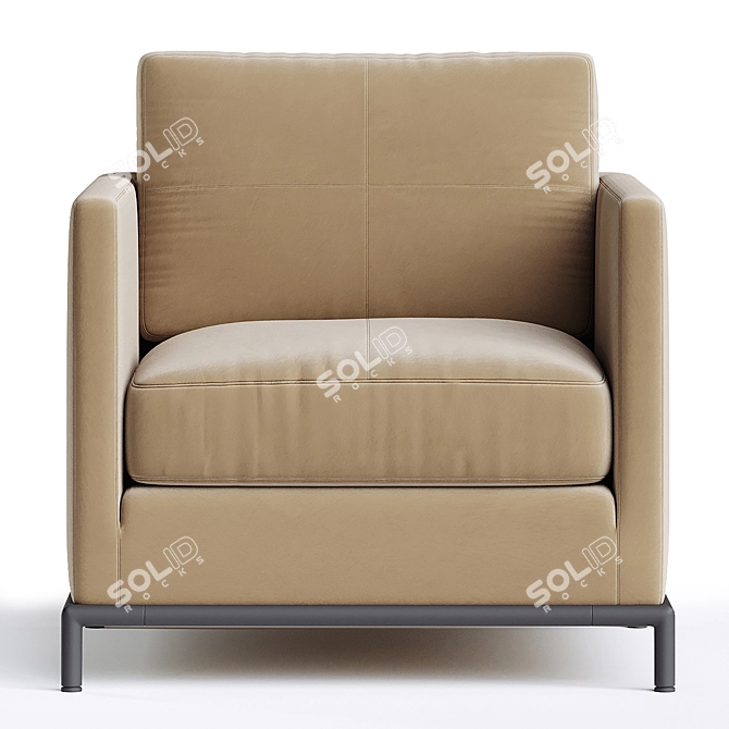 Modern Italian Design Armchair George 3D model image 4