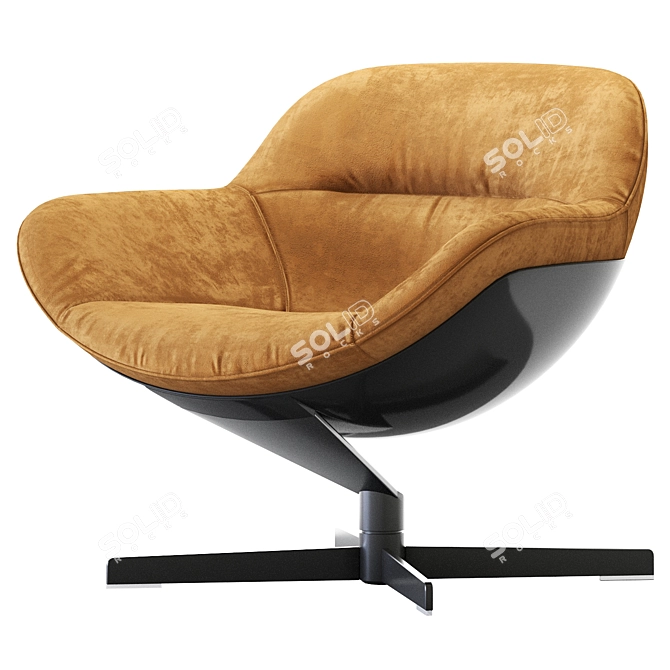 Modern Auckland Armchair, Fabric Design 3D model image 1