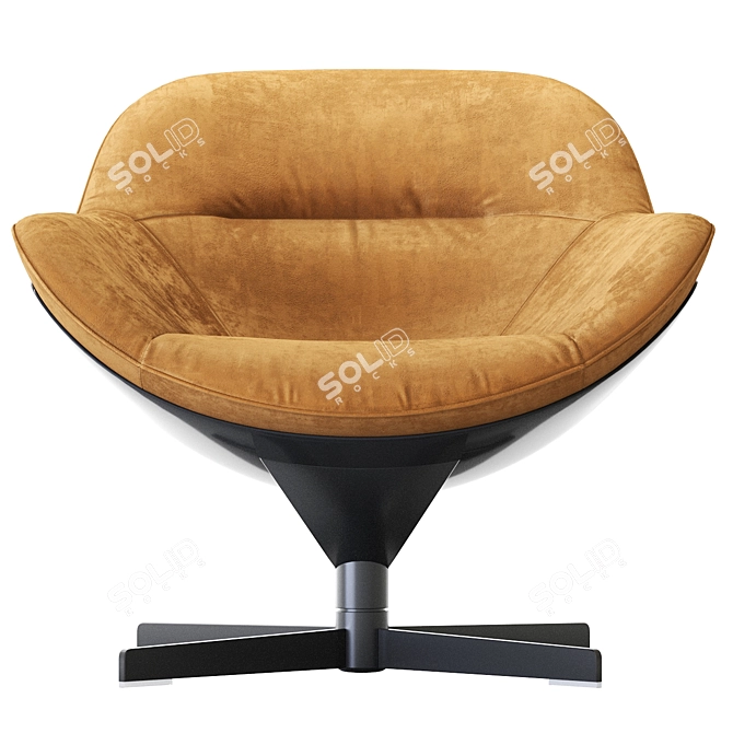 Modern Auckland Armchair, Fabric Design 3D model image 3