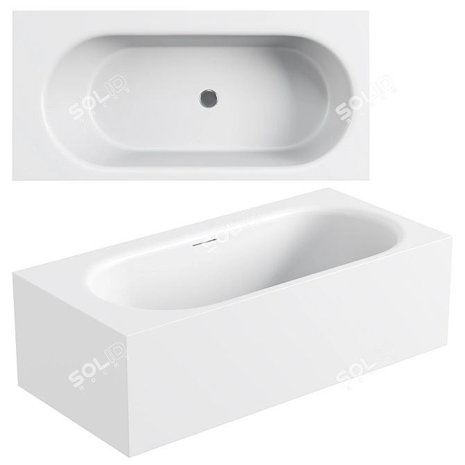 Riho Madrid Stone Bathtub 180x85 3D model image 1