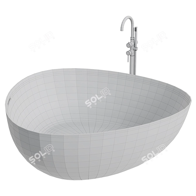 Riho Ovideo Stone Bathtub 3D model image 3