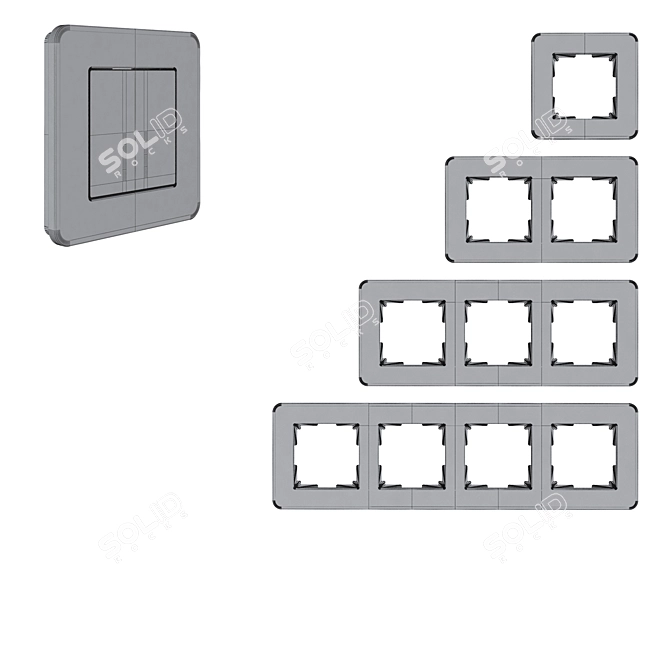 Werkel Platinum Metal Frames 3D model image 3