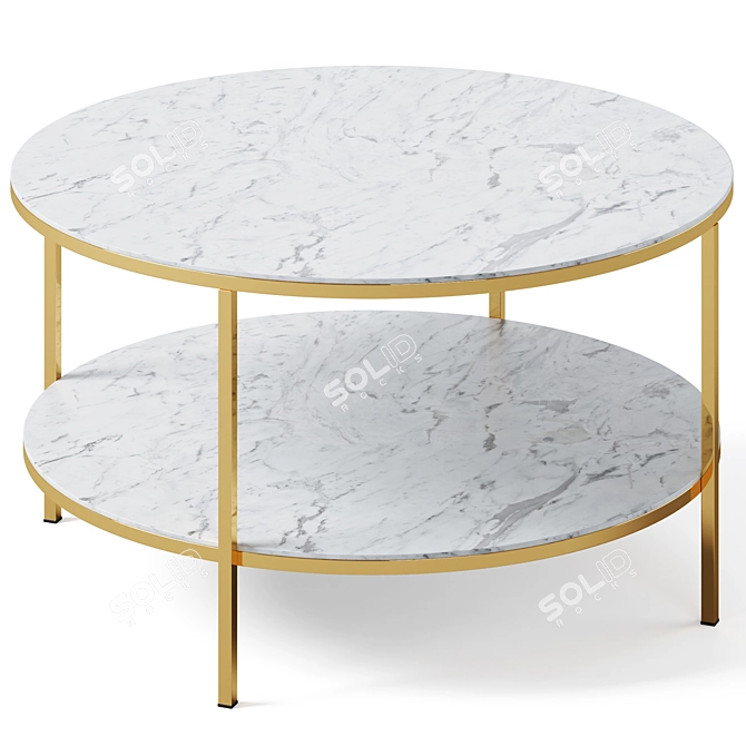 Modern Round Coffee Table Alisma 3D model image 2