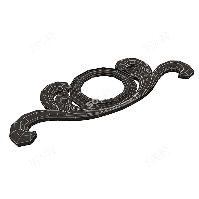 Carved Handle Decor 3D Model 3D model image 6