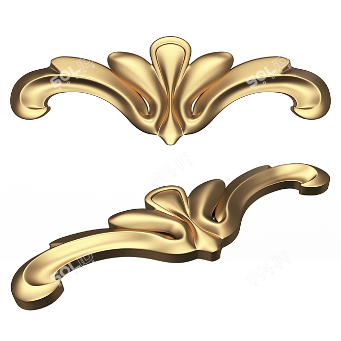 Carved 3D Model Door Handle 3D model image 1