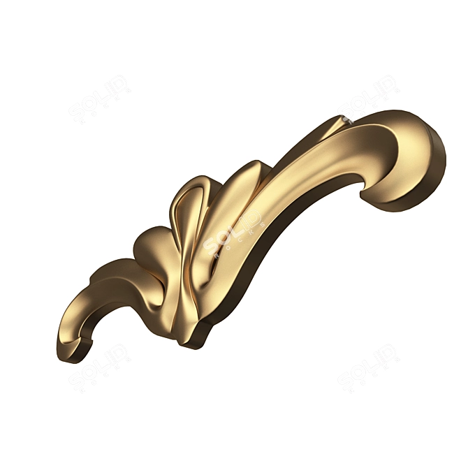 Carved 3D Model Door Handle 3D model image 3