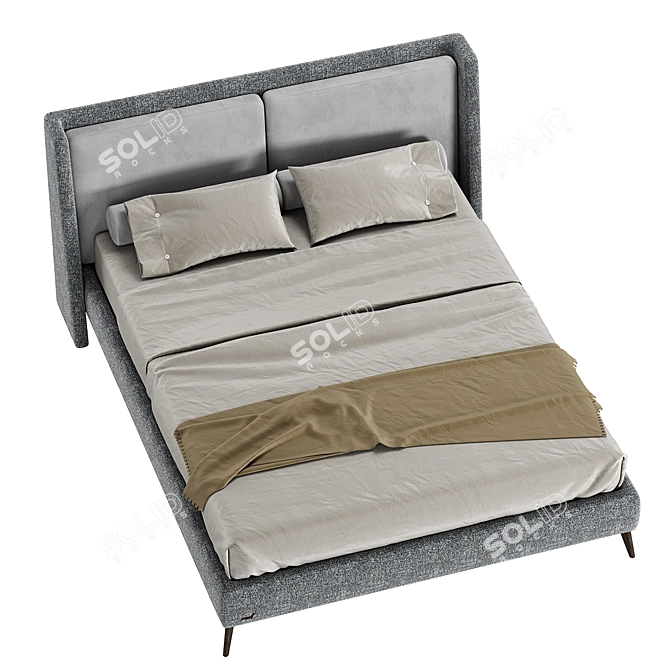 Luxury Bond Bed 1868x2280x1040 3D model image 5