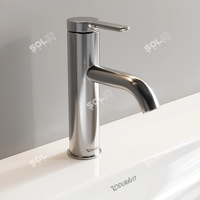 Modern Vanity Set with Mirror 3D model image 4