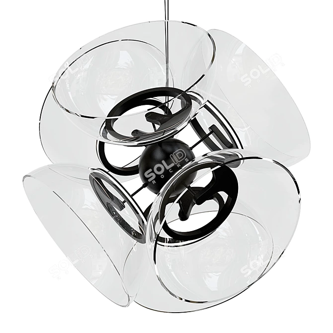 Contemporary LED Pendant Light 3D model image 1