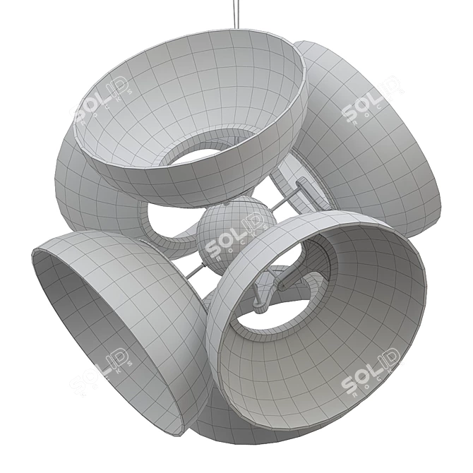 Contemporary LED Pendant Light 3D model image 2