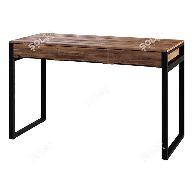 Modern Natural Wood Office Desk 3D model image 1