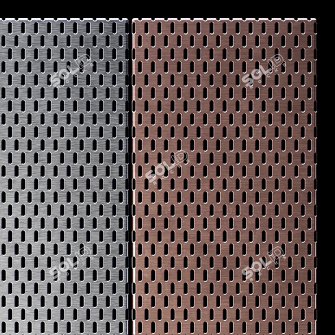 Perforated Metal Panels - Decorative Wall & Ceiling Textures 3D model image 5