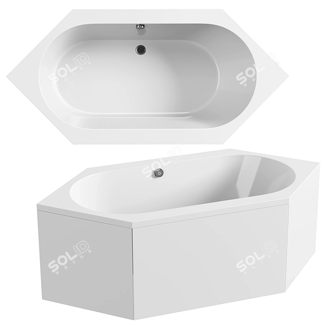  Riho Kansas Acrylic Bathtub 3D model image 4