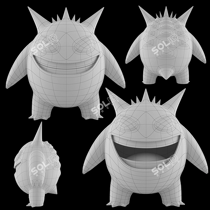 Animated Gengar 3D Model 3D model image 2