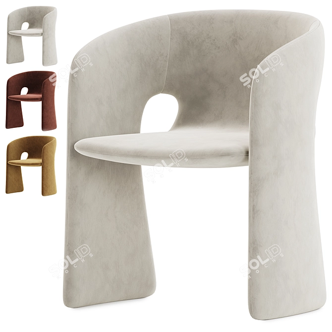 Elegant Celeste Dining Chair Roche Bobois 3D model image 1