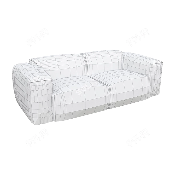 Hudson Bouclé 2-Seater Sofa 3D model image 2