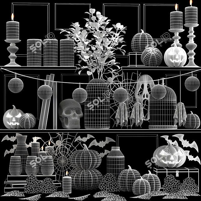 Haunted Objects Decorative Set 3D model image 6