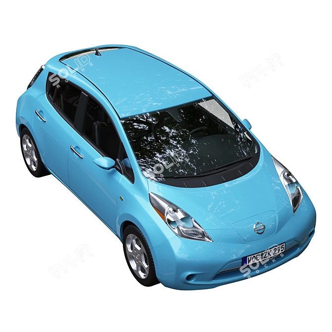 Electric Car Nissan Leaf 2011 3D model image 3