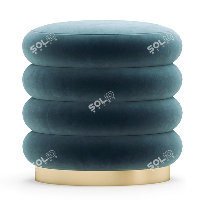 Chignon Blue Pouf Set by Gianluigi Landoni 3D model image 3