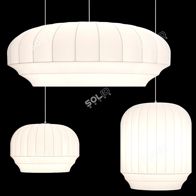 Nordic Heritage Pendant Lights 3D model image 2