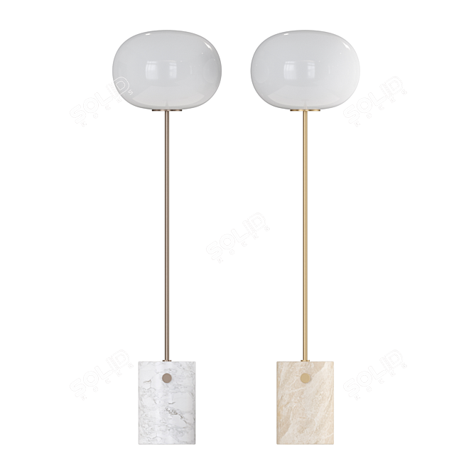 Nordic Style Marble Floor Lamp 3D model image 3