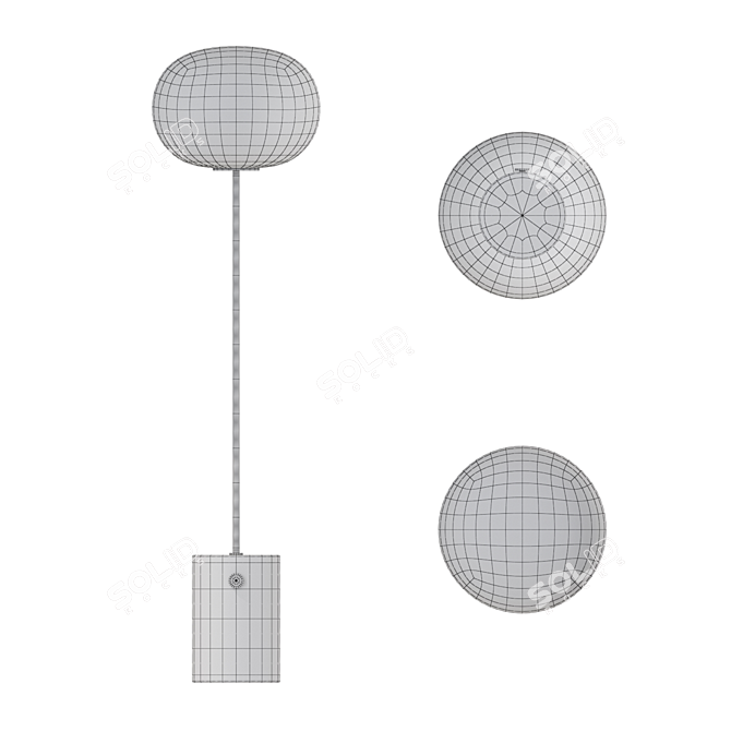 Nordic Style Marble Floor Lamp 3D model image 4