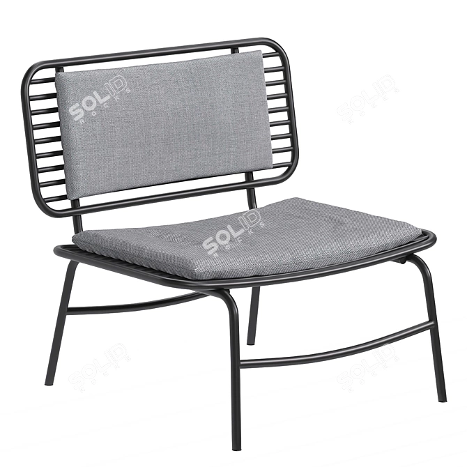 Modern Metal Garden Chair "Roric 3D model image 1
