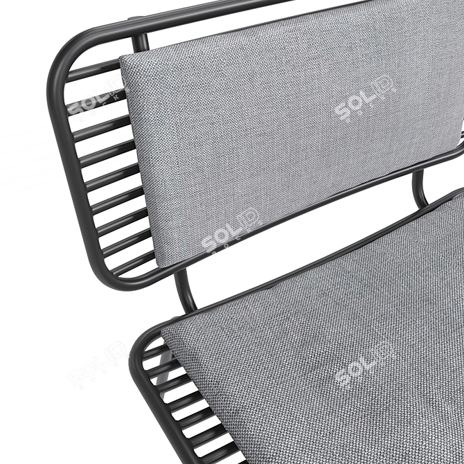 Modern Metal Garden Chair "Roric 3D model image 3