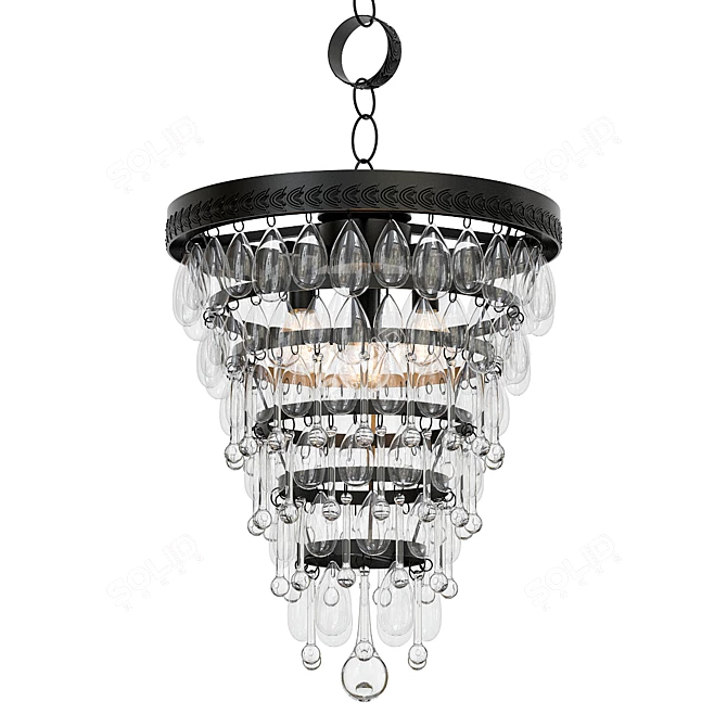 Crystal Nordic Pendant Light, Elegantly dazzling 3D model image 1