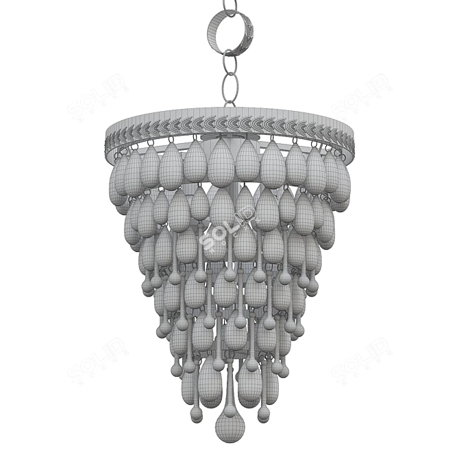 Crystal Nordic Pendant Light, Elegantly dazzling 3D model image 2