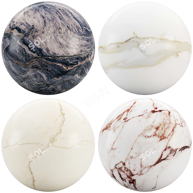 Luxury Marble Texture Collection 3D model image 1