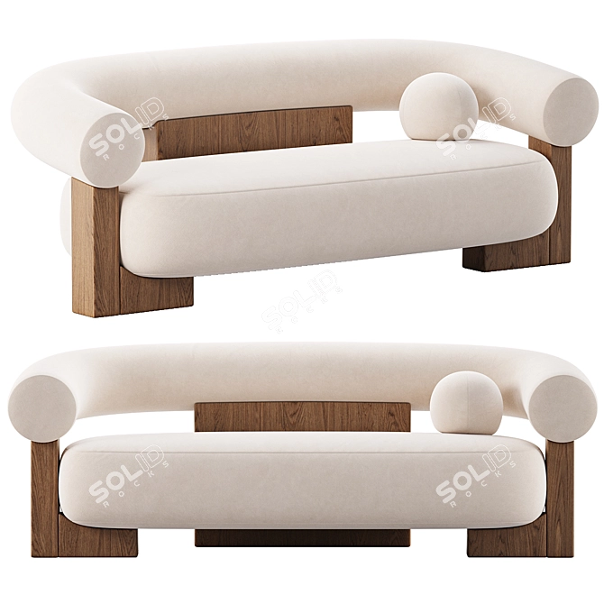 Retro Vibe Cassette Sofa 3D model image 1