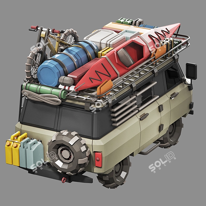  Expedition Toy UAZ Bukhanka 3D model image 2