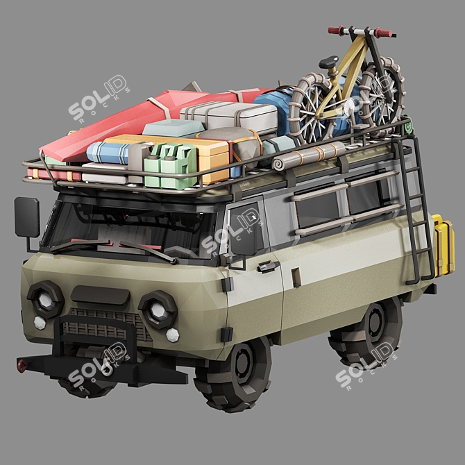  Expedition Toy UAZ Bukhanka 3D model image 4