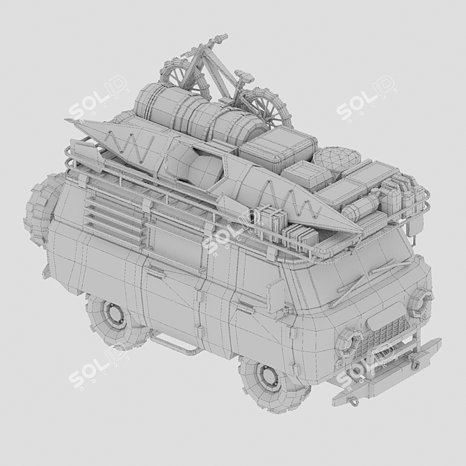  Expedition Toy UAZ Bukhanka 3D model image 5