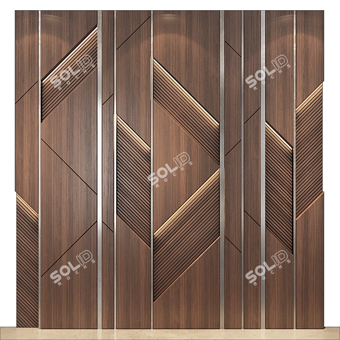 Modern 3D Wall Panel Design 3D model image 1