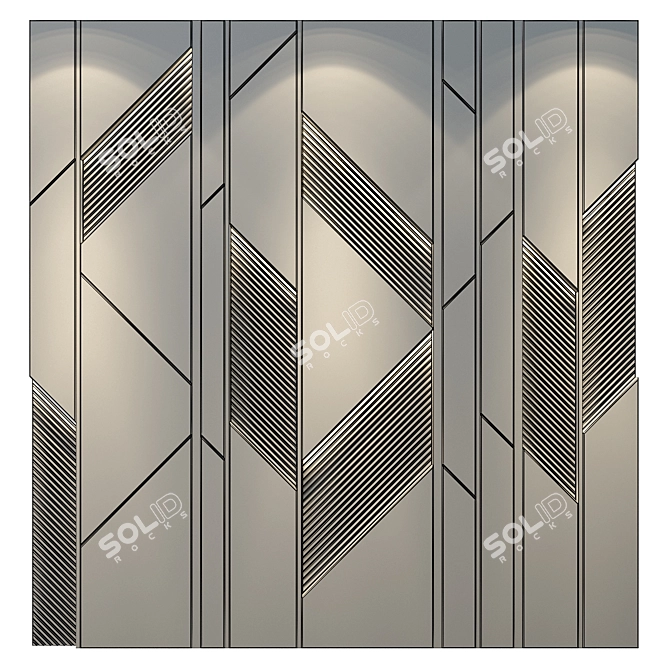 Modern 3D Wall Panel Design 3D model image 2