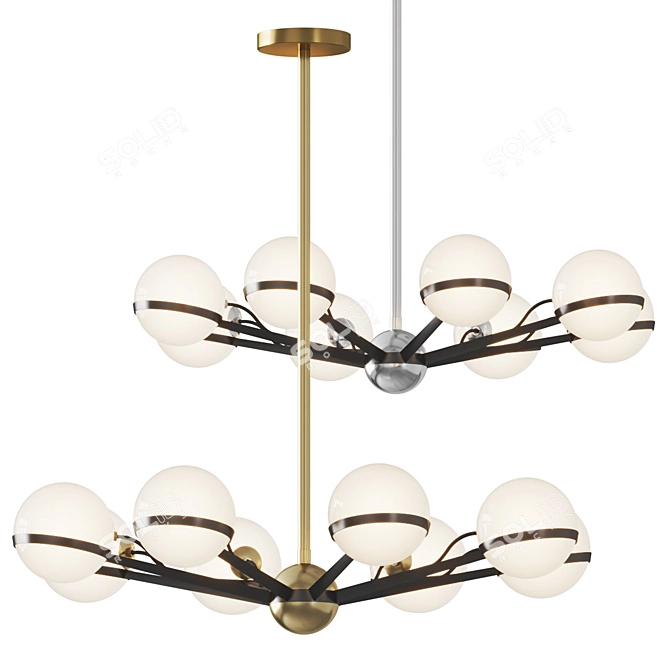 Modern Industrial Pendant Lighting Fixture 3D model image 1