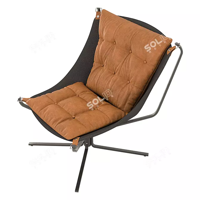 Leather Butterfly Chair, Modern Design 3D model image 3