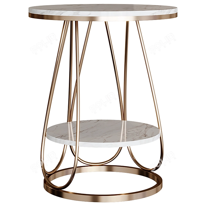 Yikahome Bergamo Coffee Table 3D model image 1