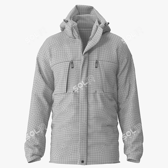 Mountain Pro Waterproof Jacket 3D model image 6