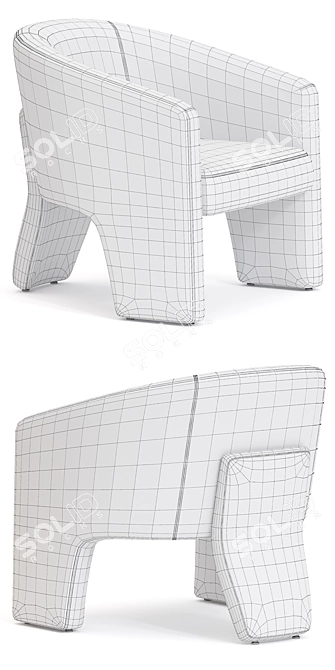 Modern Fae Armchair 2014 Edition 3D model image 4