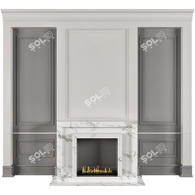  Virtual Fireplace No Plugins 3D model image 1