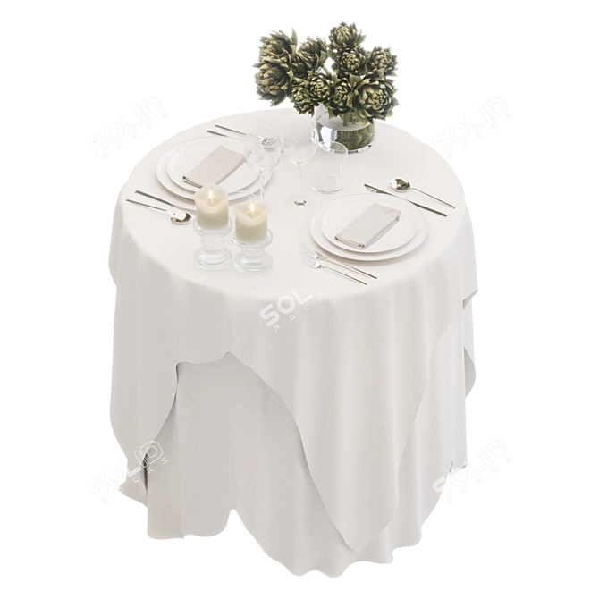 Luxury Tablecloth Bundle Set - Gallotti & Radice + Sylvestrina 3D model image 9