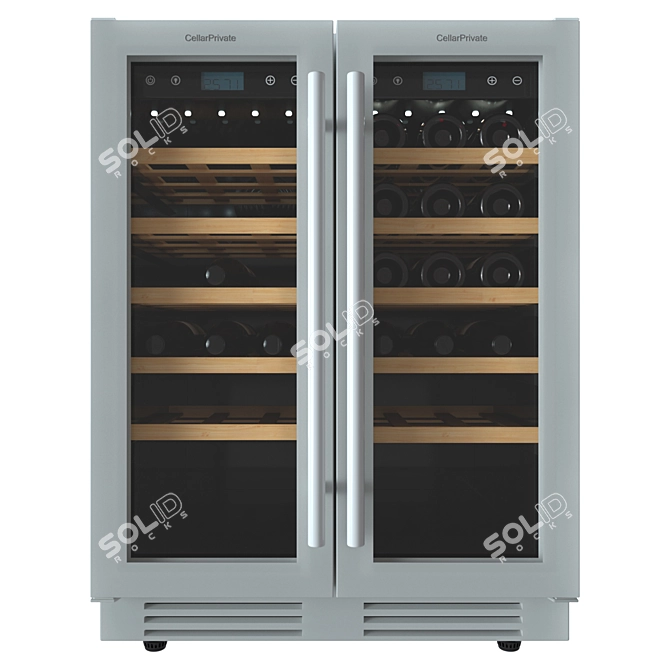 Dual Chamber Wine Fridge CP042-2TW 3D model image 1