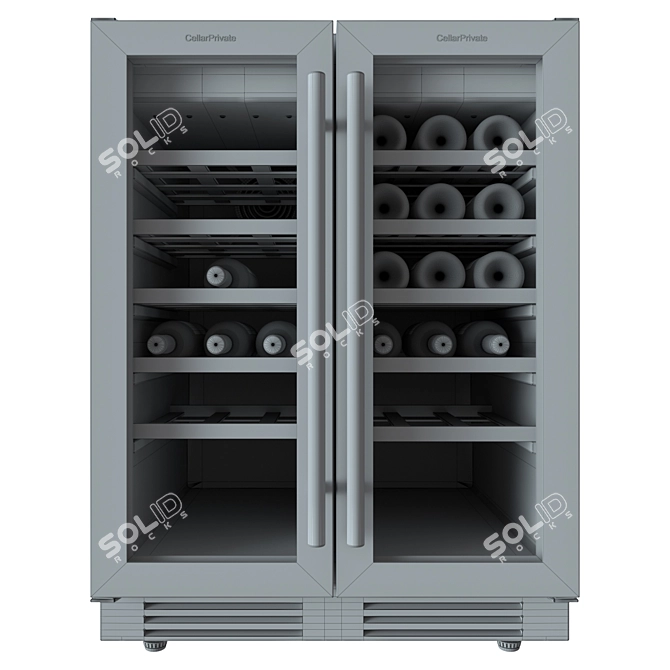 Dual Chamber Wine Fridge CP042-2TW 3D model image 3