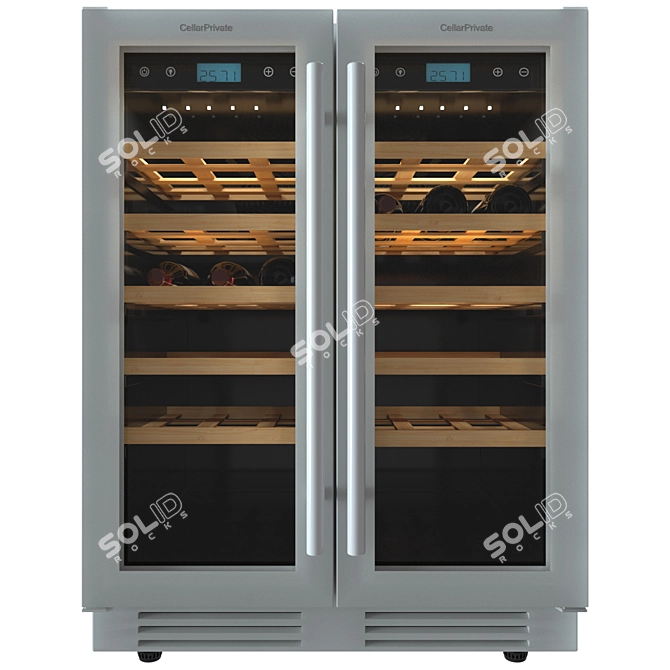 Dual Chamber Wine Fridge CP042-2TW 3D model image 4